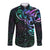 Matariki New Zealand Long Sleeve Button Shirt Maori New Year Galaxy Sky Green LT6 Unisex Green - Polynesian Pride