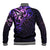 New Zealand Baseball Jacket Maori Matariki Galaxy Sky Purple LT6 - Polynesian Pride