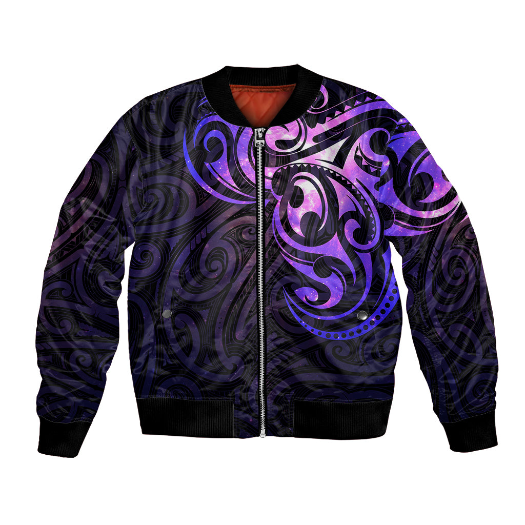 New Zealand Bomber Jacket Maori Matariki Galaxy Sky Purple LT6 Unisex Purple - Polynesian Pride