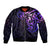 New Zealand Bomber Jacket Maori Matariki Galaxy Sky Purple LT6 Unisex Purple - Polynesian Pride