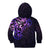 New Zealand Kid Hoodie Maori Matariki Galaxy Sky Purple LT6 - Polynesian Pride