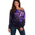 New Zealand Off Shoulder Sweater Maori Matariki Galaxy Sky Purple LT6 Women Purple - Polynesian Pride