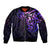 New Zealand Sleeve Zip Bomber Jacket Maori Matariki Galaxy Sky Purple LT6 Unisex Purple - Polynesian Pride