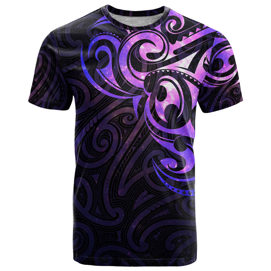 New Zealand T Shirt Maori Matariki Galaxy Sky Purple LT6 Purple - Polynesian Pride