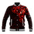 New Zealand Baseball Jacket Maori Matariki Galaxy Sky Red LT6 Unisex Red - Polynesian Pride