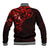 New Zealand Baseball Jacket Maori Matariki Galaxy Sky Red LT6 - Polynesian Pride