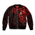 New Zealand Bomber Jacket Maori Matariki Galaxy Sky Red LT6 Unisex Red - Polynesian Pride