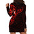 New Zealand Hoodie Dress Maori Matariki Galaxy Sky Red LT6 - Polynesian Pride