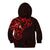 New Zealand Kid Hoodie Maori Matariki Galaxy Sky Red LT6 - Polynesian Pride