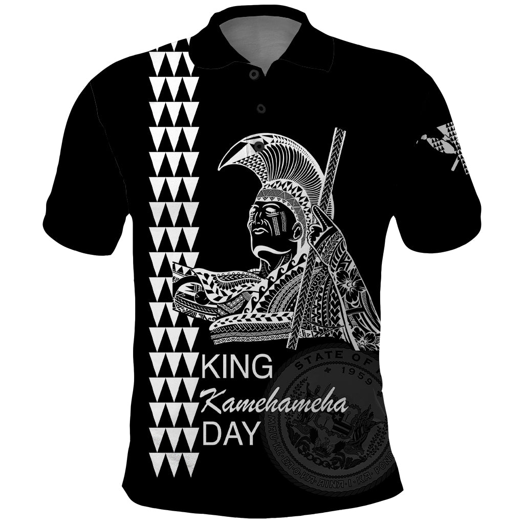 Custom Hawaii Polo Shirt King Kamehameha Day White LT6 White - Polynesian Pride