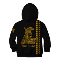 Custom Hawaii Kid Hoodie King Kamehameha Day - Gold LT6 - Polynesian Pride