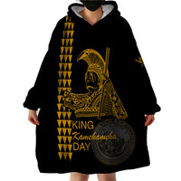 Custom Hawaii Wearable Blanket Hoodie King Kamehameha Day - Gold LT6 - Polynesian Pride