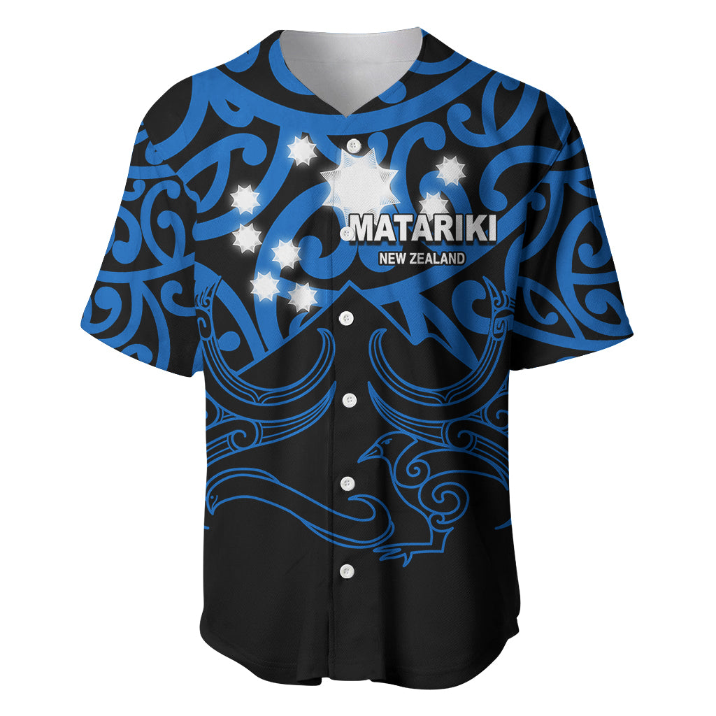 Matariki New Zealand Baseball Jersey Maori New Year Blue LT6 Blue - Polynesian Pride