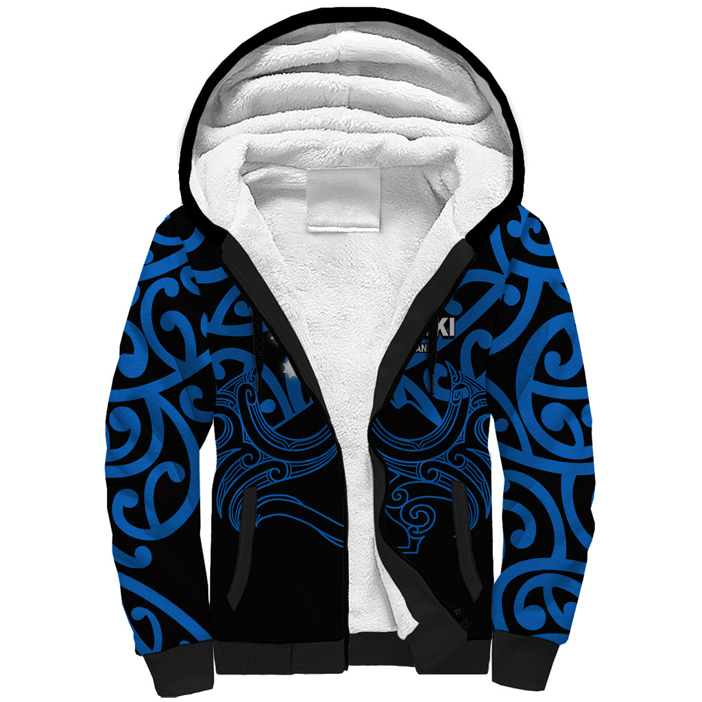 Matariki New Zealand Sherpa Hoodie Maori New Year Blue LT6 Unisex Blue - Polynesian Pride