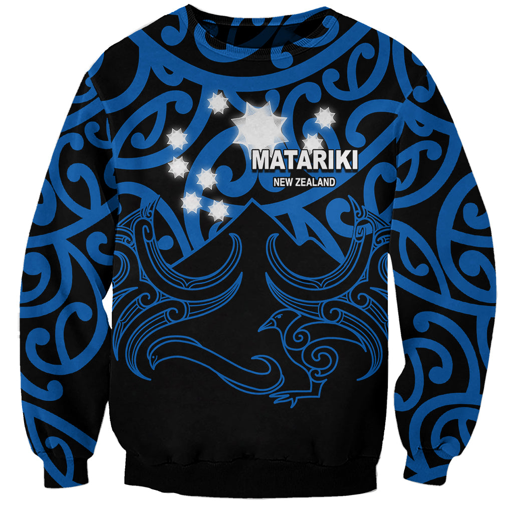 Matariki New Zealand Sweatshirt Maori New Year Blue LT6 Unisex Blue - Polynesian Pride