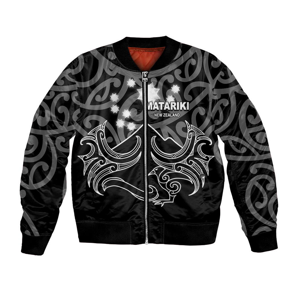 Matariki New Zealand Bomber Jacket Maori New Year White LT6 Unisex White - Polynesian Pride