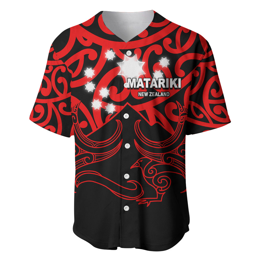 Matariki New Zealand Baseball Jersey Maori New Year Red LT6 Red - Polynesian Pride