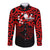 Matariki New Zealand Long Sleeve Button Shirt Maori New Year Red LT6 Unisex Red - Polynesian Pride