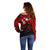 Matariki New Zealand Off Shoulder Sweater Maori New Year Red LT6 - Polynesian Pride