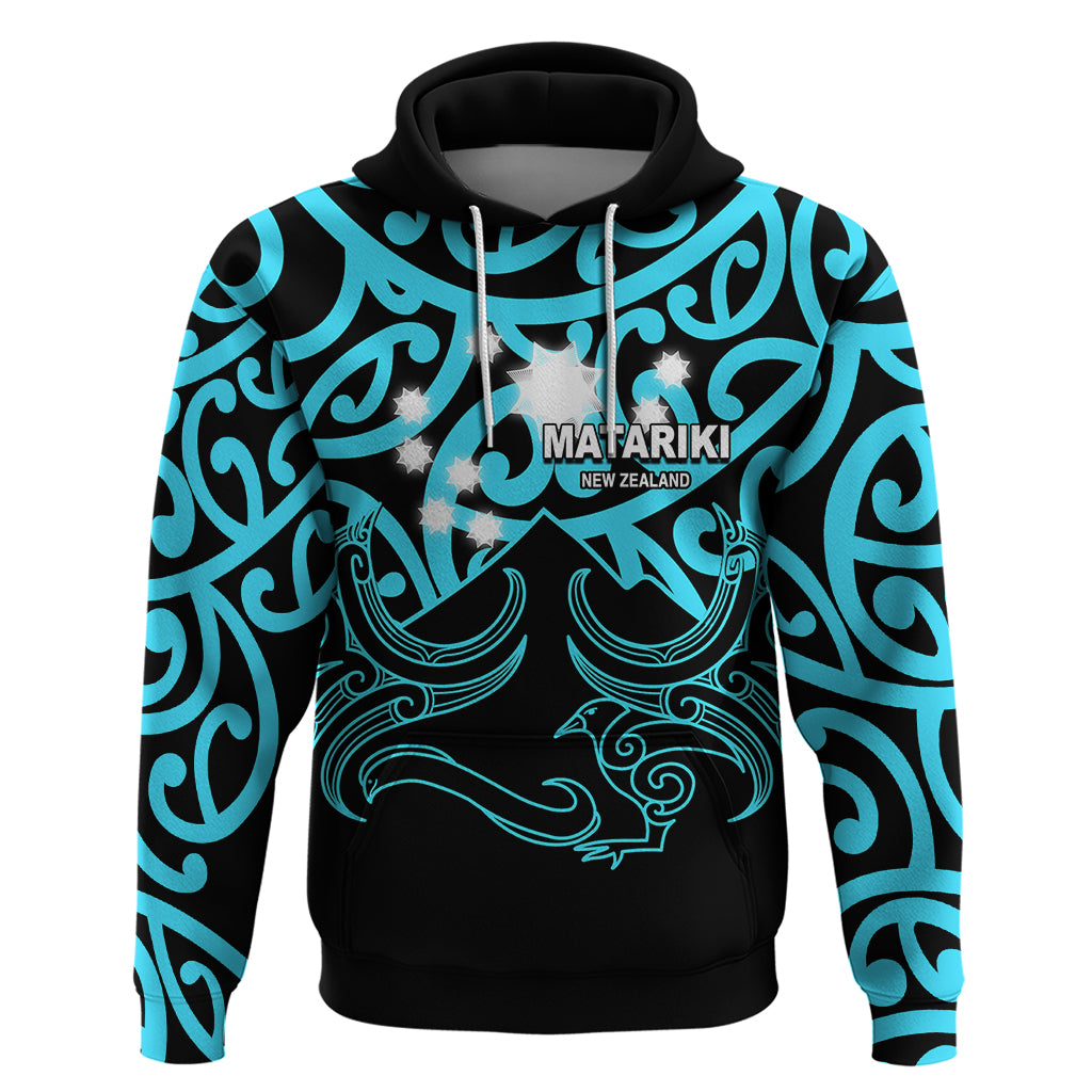 Matariki New Zealand Hoodie Maori New Year Light Blue LT6 Blue - Polynesian Pride