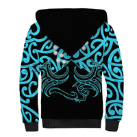 Matariki New Zealand Sherpa Hoodie Maori New Year Light Blue LT6 - Polynesian Pride