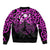 Matariki New Zealand Sleeve Zip Bomber Jacket Maori New Year Purple LT6 - Polynesian Pride