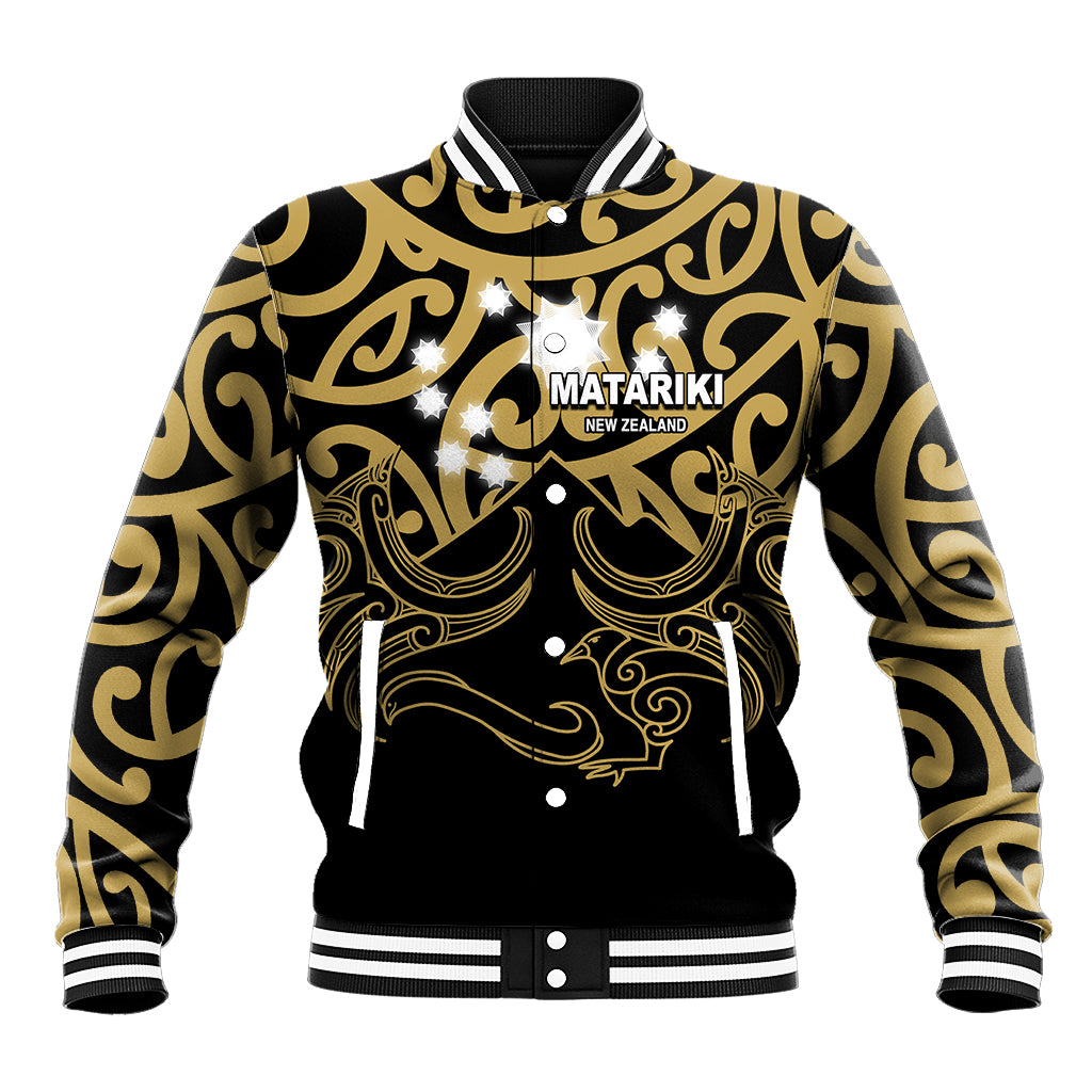 Matariki New Zealand Baseball Jacket Maori New Year Gold LT6 Unisex Gold - Polynesian Pride