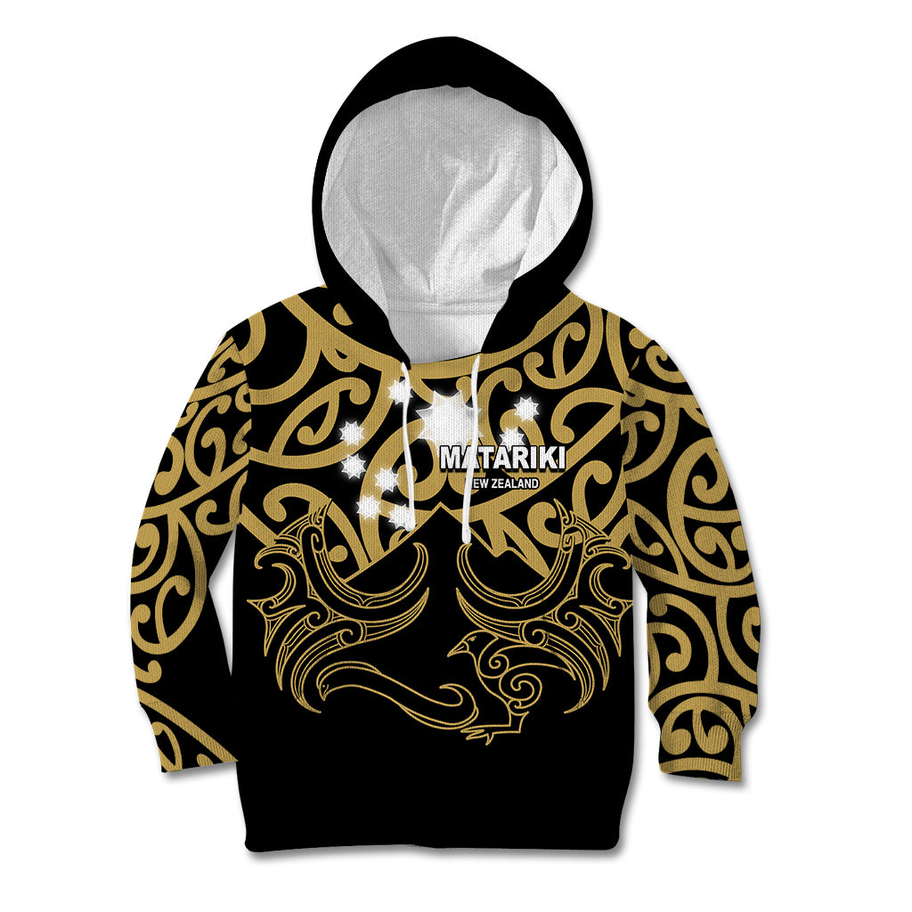 Matariki New Zealand Kid Hoodie Maori New Year Gold LT6 Hoodie Gold - Polynesian Pride