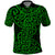 New Zealand Polo Shirt Maori Pattern Green LT6 Green - Polynesian Pride