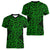 New Zealand Women V Neck T Shirt Maori Pattern Green LT6 - Polynesian Pride