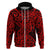 New Zealand Hoodie Maori Pattern Red LT6 - Polynesian Pride