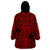 New Zealand Wearable Blanket Hoodie Maori Pattern Red LT6 - Polynesian Pride