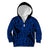 New Zealand Kid Hoodie Maori Pattern Blue LT6 Zip Hoodie Blue - Polynesian Pride