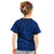 New Zealand Kid T Shirt Maori Pattern Blue LT6 - Polynesian Pride