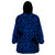 New Zealand Wearable Blanket Hoodie Maori Pattern Blue LT6 - Polynesian Pride