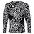 New Zealand Long Sleeve Shirt Maori Pattern White LT6 - Polynesian Pride