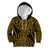 New Zealand Kid Hoodie Maori Pattern Gold LT6 Hoodie Gold - Polynesian Pride