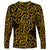 New Zealand Long Sleeve Shirt Maori Pattern Gold LT6 - Polynesian Pride