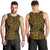 New Zealand Men Tank Top Maori Pattern Gold LT6 - Polynesian Pride