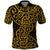 New Zealand Polo Shirt Maori Pattern Gold LT6 Gold - Polynesian Pride