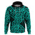 New Zealand Hoodie Maori Pattern Turquoise LT6 Green - Polynesian Pride