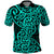 New Zealand Polo Shirt Maori Pattern Turquoise LT6 Green - Polynesian Pride