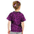 New Zealand Kid T Shirt Maori Pattern Purple LT6 - Polynesian Pride