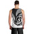 New Zealand Men Tank Top Maori With Silver Fern White LT6 - Polynesian Pride