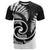 New Zealand T Shirt Maori With Silver Fern White LT6 White - Polynesian Pride