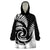 New Zealand Wearable Blanket Hoodie Maori With Silver Fern White LT6 One Size White - Polynesian Pride