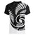 New Zealand Women V Neck T Shirt Maori With Silver Fern White LT6 - Polynesian Pride