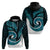 New Zealand Hoodie Maori With Silver Fern Papua Shell Green Ver.1 LT6 - Polynesian Pride