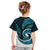 New Zealand Kid T Shirt Maori With Silver Fern Papua Shell Green Ver.1 LT6 - Polynesian Pride