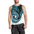 New Zealand Men Tank Top Maori With Silver Fern Papua Shell Green Ver.1 LT6 - Polynesian Pride